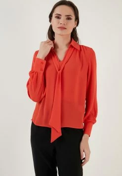LELA REGULAR FIT - Bluse - Orange -LELA Verkaufsshop 00fe9bb2dcaa489f999cc67e3af712c3
