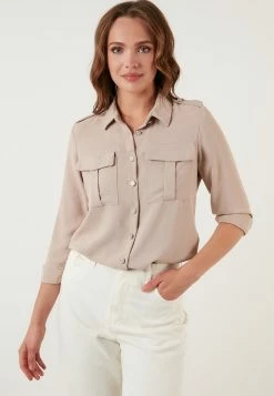 LELA REGULAR FIT - Hemdbluse - Stone