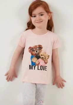 LELA REGULAR FIT - T-Shirt Print - Salmon Color -LELA Verkaufsshop 14f1fd72bb264e9ca8fd752bb389253f