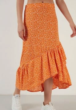 LELA REGULAR FIT - A-Linien-Rock - Orange Color -LELA Verkaufsshop 17d3a9db645b4cbbab16de87ed677044