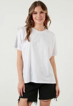 LELA CREW NECK - T-Shirt Basic - White
