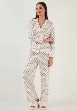 LELA REGULAR FIT - Nachtwäsche Set - Ecru