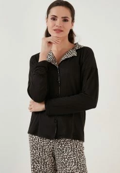 LELA REGULAR FIT - Nachtwäsche Set - Leopard Black -LELA Verkaufsshop 2adb6beb40974ee7b1cfdfb79318a17d