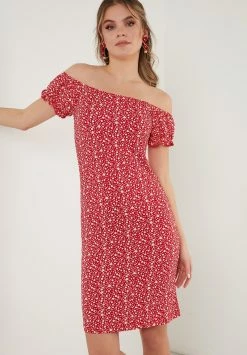 LELA REGULAR FIT - Etuikleid - Red