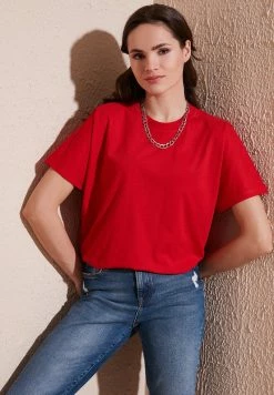 LELA CREW NECK - T-Shirt Basic - Red -LELA Verkaufsshop 319f8824731846a7943831d99eceb20a