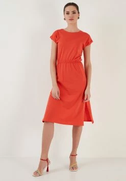 LELA SHORT SLEEVE - Jerseykleid - Brick Red -LELA Verkaufsshop 32ac1235b1e64f62a70d28ce944cba93 1