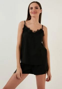 LELA REGULAR FIT SET - Nachtwäsche Set - Black -LELA Verkaufsshop 3f36a2675b574ba88f89552b8f273026