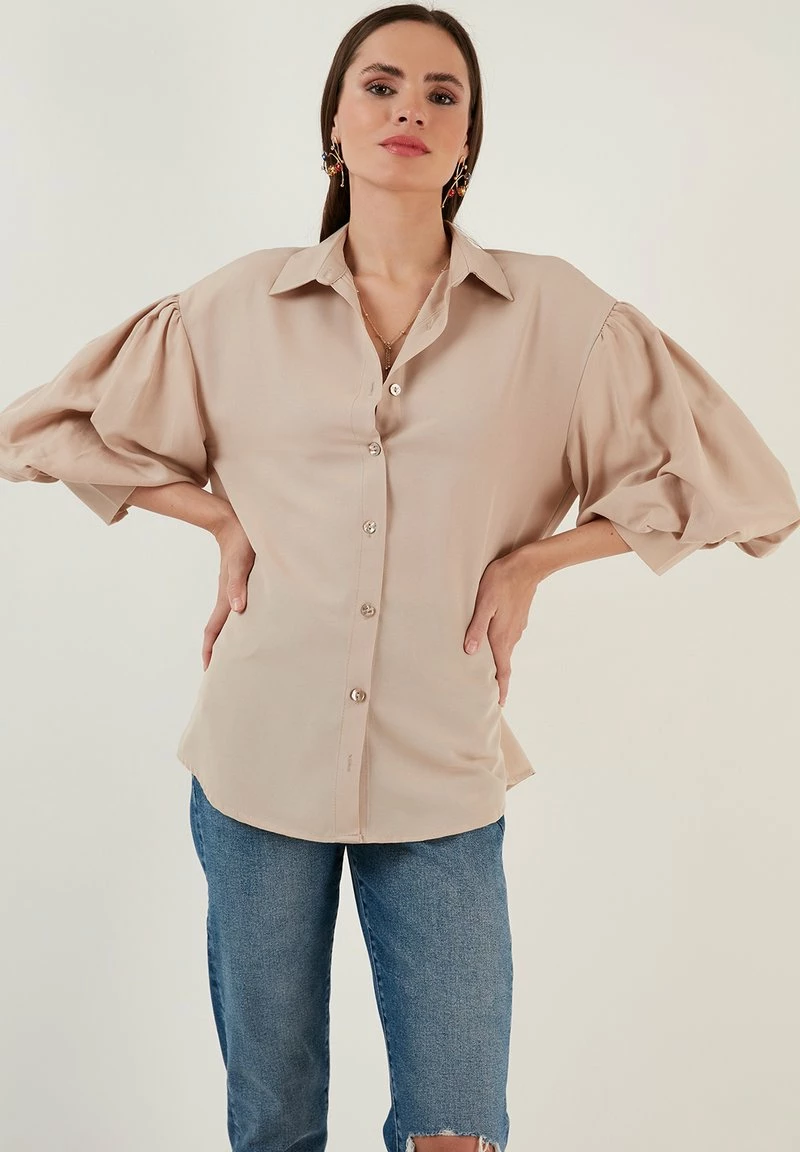 LELA LOOSE FIT - Hemdbluse - Stone 5 LELA LOOSE FIT - Hemdbluse - Stone – Bild 5