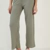 LELA REGULAR FIT - Stoffhose - Almond Green