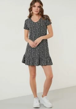 LELA MINI - Freizeitkleid - Black -LELA Verkaufsshop 4a59eead56fe4b4194bd1478236bcd46 1