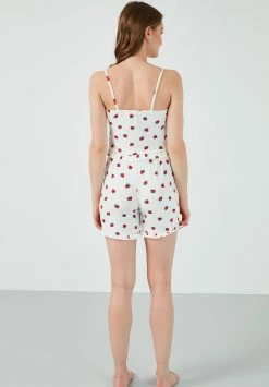 LELA Pyjama - Ecru-red -LELA Verkaufsshop 4ca0129be651437498425e88983cce70