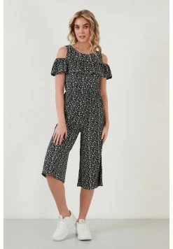 LELA SLIM FIT - Jumpsuit - Black-white