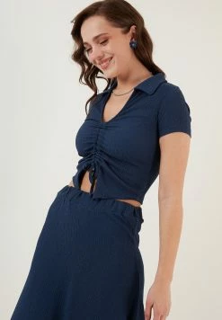 LELA SLIM FIT - Bluse - Indigo -LELA Verkaufsshop 51280b95e956401aa07957ea51c83471