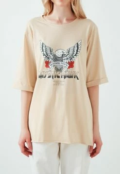 LELA LOOSE FIT - T-Shirt Print - Stone Colored -LELA Verkaufsshop 53b550eda9684a38976d36cb19eee657