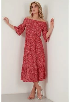 LELA FLOWERED CARMEN THREE QUARTER SLEEV - Freizeitkleid - Red 9 LELA FLOWERED CARMEN THREE QUARTER SLEEV - Freizeitkleid - Red -LELA Verkaufsshop 5cbfb679342a486bbe551eaf4a65001d