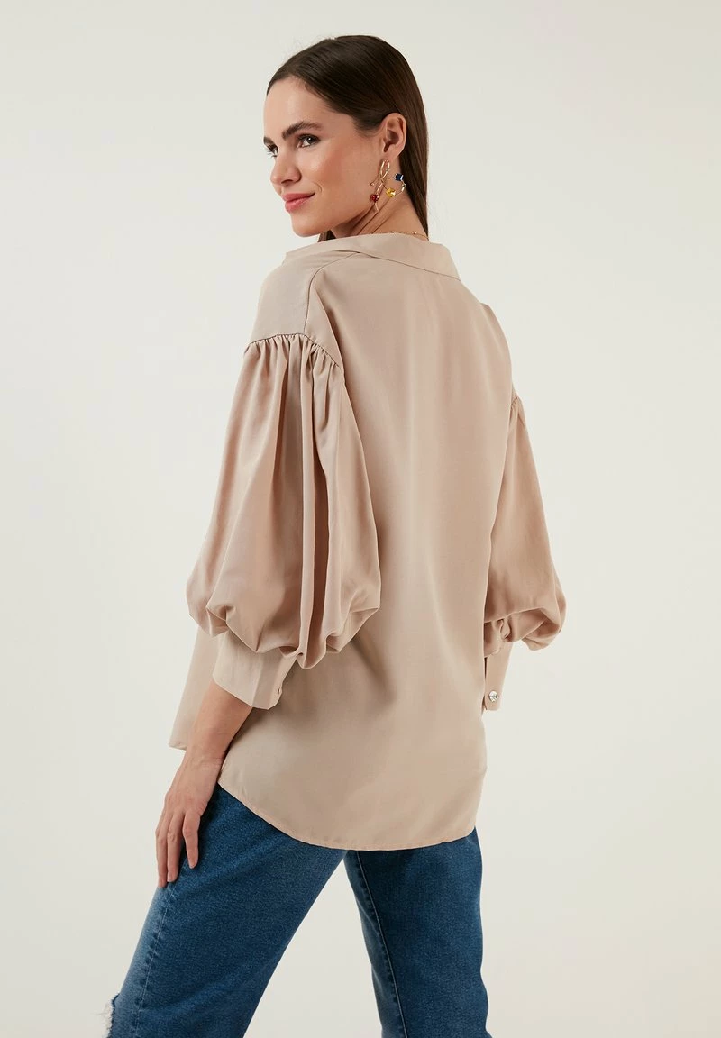 LELA LOOSE FIT - Hemdbluse - Stone 3 LELA LOOSE FIT - Hemdbluse - Stone – Bild 3