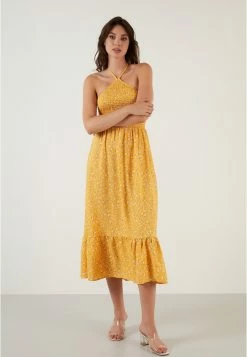 LELA REGULAR FIT - Freizeitkleid - Yellow -LELA Verkaufsshop 6a4963a210a14f8cb6b03cdcb6adcc30