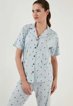LELA REGULAR FIT - Nachtwäsche Set - Light Blue -LELA Verkaufsshop 6dc50076454e4daa854a799c415ddcff