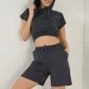 LELA TWO PIECE SET - REGULAR FIT - Shorts - Smoked Color