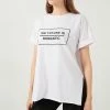 LELA OVERSIZED - T-Shirt Print - White