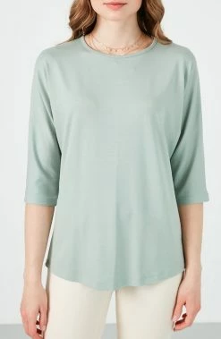 LELA CREW NECK - Langarmshirt - Almond Green