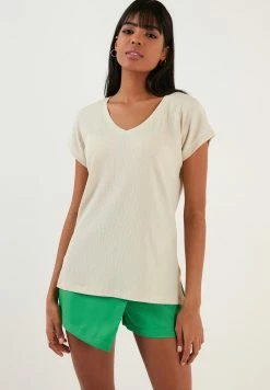 LELA REGULAR FIT - T-Shirt Basic - Stone -LELA Verkaufsshop 78fcebf60ca24f8f92893fe5b3df18cb