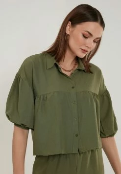 LELA LOOSE FIT - Hemdbluse - Khaki -LELA Verkaufsshop 7fbc820208ec404aa1ce44352d1e7d73