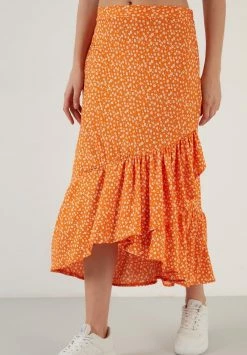 LELA REGULAR FIT - A-Linien-Rock - Orange Color