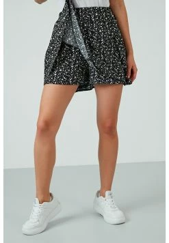 LELA FLOWERED - A-Linien-Rock - Black-white -LELA Verkaufsshop 8440f314f06145eba4e8992e8239b992