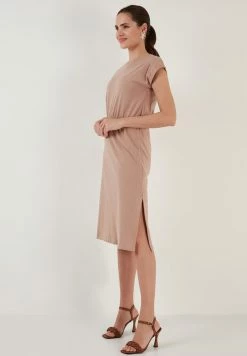 LELA SHORT SLEEVE - Jerseykleid - Biscuit -LELA Verkaufsshop 85c17156e0e8401fab7041688b53b0e8