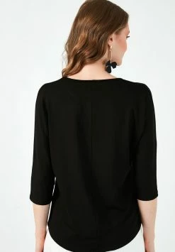 LELA CREW NECK - Langarmshirt - Black -LELA Verkaufsshop 85c888e227b34f51a31e8cff11d4a389