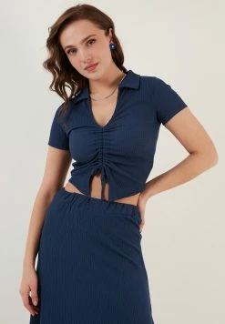 LELA SLIM FIT - Bluse - Indigo