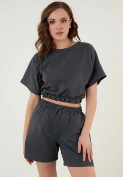 LELA TWO PIECE SET - REGULAR FIT - Shorts - Smoked Color