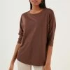 LELA CREW NECK - Langarmshirt - Brown