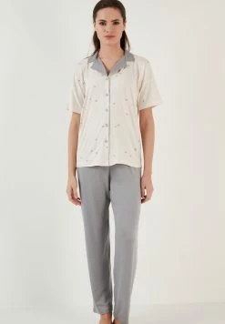 LELA REGULAR FIT - Nachtwäsche Set - Ecru