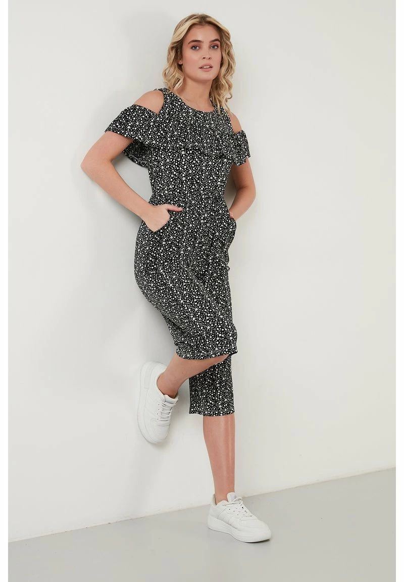 LELA SLIM FIT - Jumpsuit - Black-white 5 LELA SLIM FIT - Jumpsuit - Black-white – Bild 5