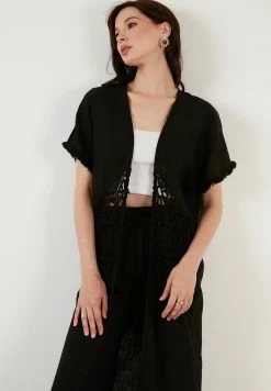 LELA TWO PIECE SET - REGULAR FIT - Strickjacke - Black -LELA Verkaufsshop 9439d17ca17b4f43ab6773295ce4013a