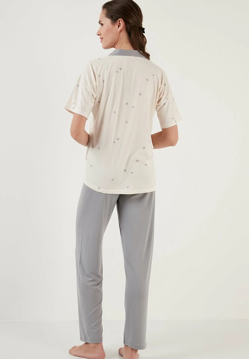 LELA REGULAR FIT - Nachtwäsche Set - Ecru 3 LELA REGULAR FIT - Nachtwäsche Set - Ecru – Bild 3