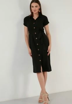 LELA REGULAR FIT DRESS 6235243 - Blusenkleid - Black