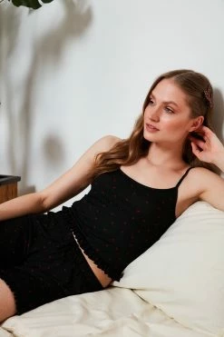 LELA Pyjama - Black-red