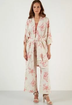 LELA TWO PIECE SET - REGULAR FIT - Strickjacke - Salmon