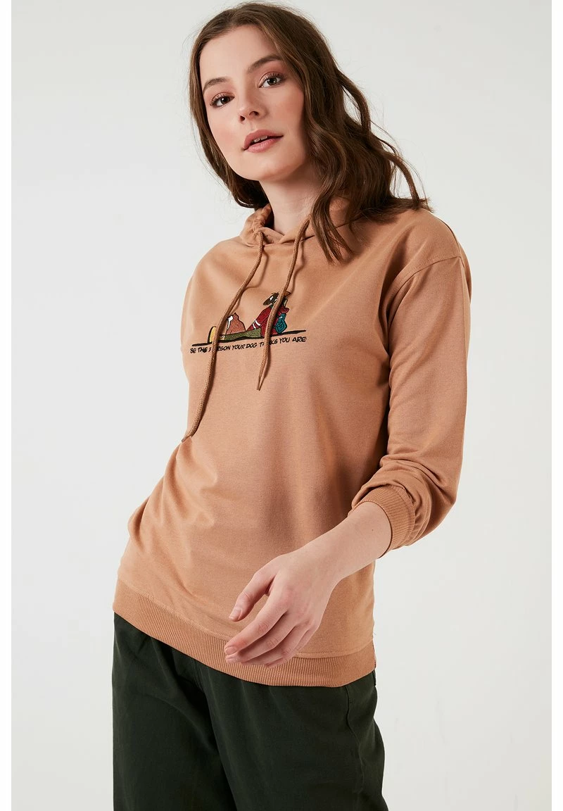 LELA REGULAR FIT - Kapuzenpullover - Biscuit Color 2 LELA REGULAR FIT - Kapuzenpullover - Biscuit Color – Bild 2