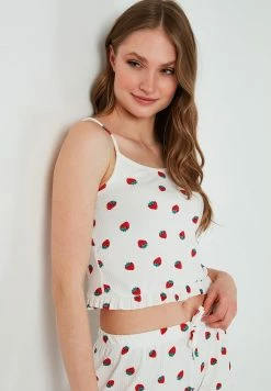 LELA Pyjama - Ecru-red -LELA Verkaufsshop c1c42cad1a974a72844e18726e7adb7b