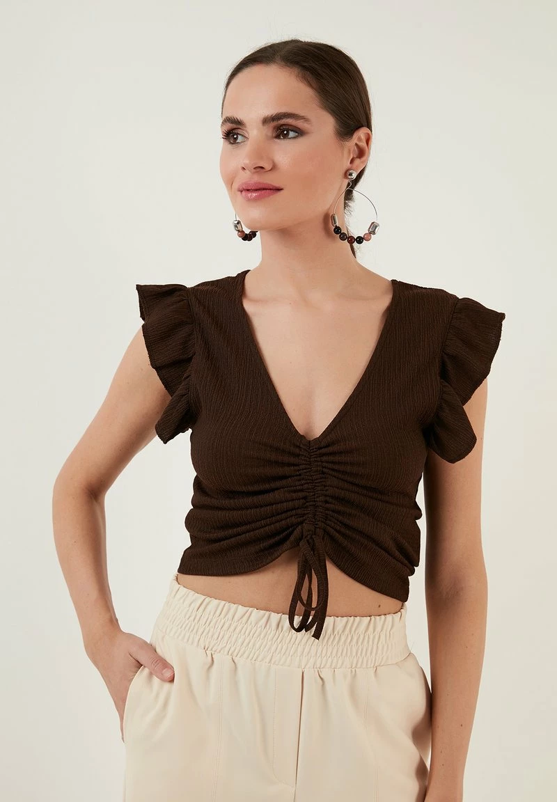 LELA SLIM FIT - Bluse - Brown 4 LELA SLIM FIT - Bluse - Brown – Bild 4