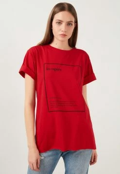 LELA OVERSIZED - T-Shirt Print - Red