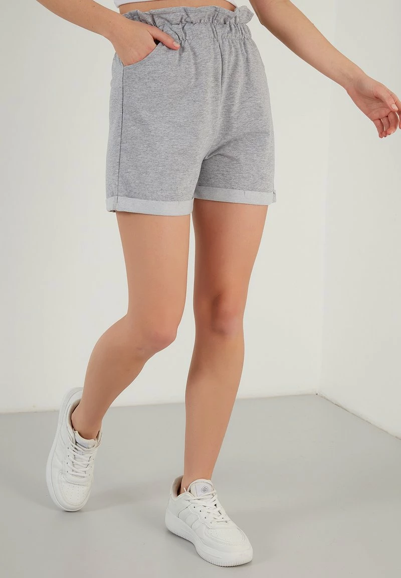 LELA SLIM FIT - Shorts - Grey-melange 5 LELA SLIM FIT - Shorts - Grey-melange – Bild 5