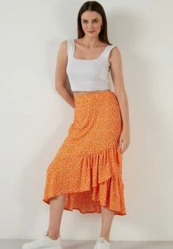 LELA REGULAR FIT - A-Linien-Rock - Orange Color -LELA Verkaufsshop d627b4d607a64374b599ac55a8bb5d05