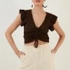 LELA SLIM FIT - Bluse - Brown