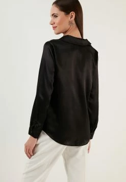 LELA REGULAR FIT - Hemdbluse - Black -LELA Verkaufsshop df9c611d07c24bd9b97dba8bce77964e