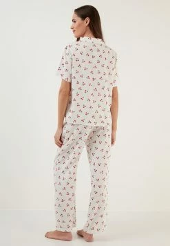 LELA REGULAR FIT SET - Nachtwäsche Hose - White -LELA Verkaufsshop e2499f0c56464858903249ccb5a2eb05